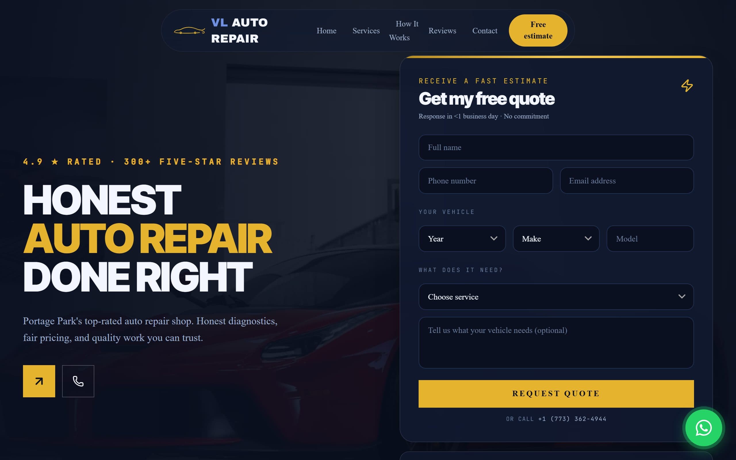 Sitio web de VL Auto Repair